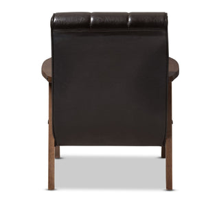   Modern European furniture - Brown Leather Inspired Club Chair  - www.oroa.com | Oroa.com