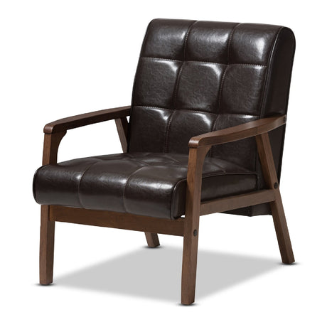   Modern European furniture - Brown Leather Inspired Club Chair  - www.oroa.com | Oroa.com