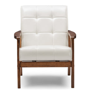   Modern European furniture - White Leather Inspired Club Chair - www.oroa.com | Oroa.com
