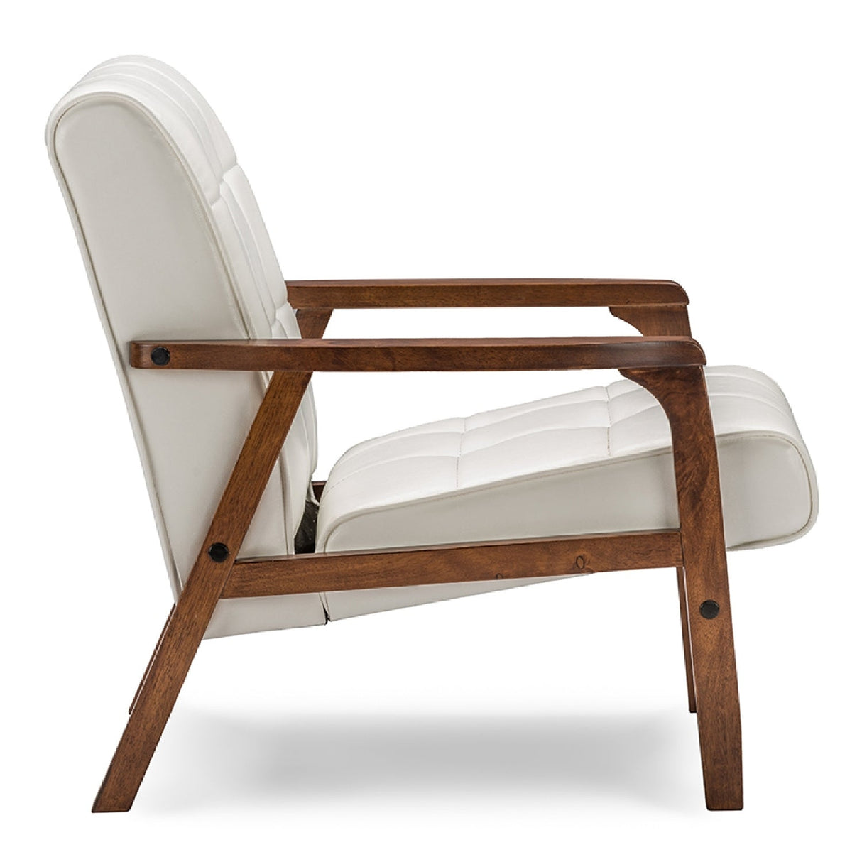   Modern European furniture - White Leather Inspired Club Chair - www.oroa.com | Oroa.com