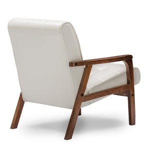   Modern European furniture - White Leather Inspired Club Chair - www.oroa.com | Oroa.com