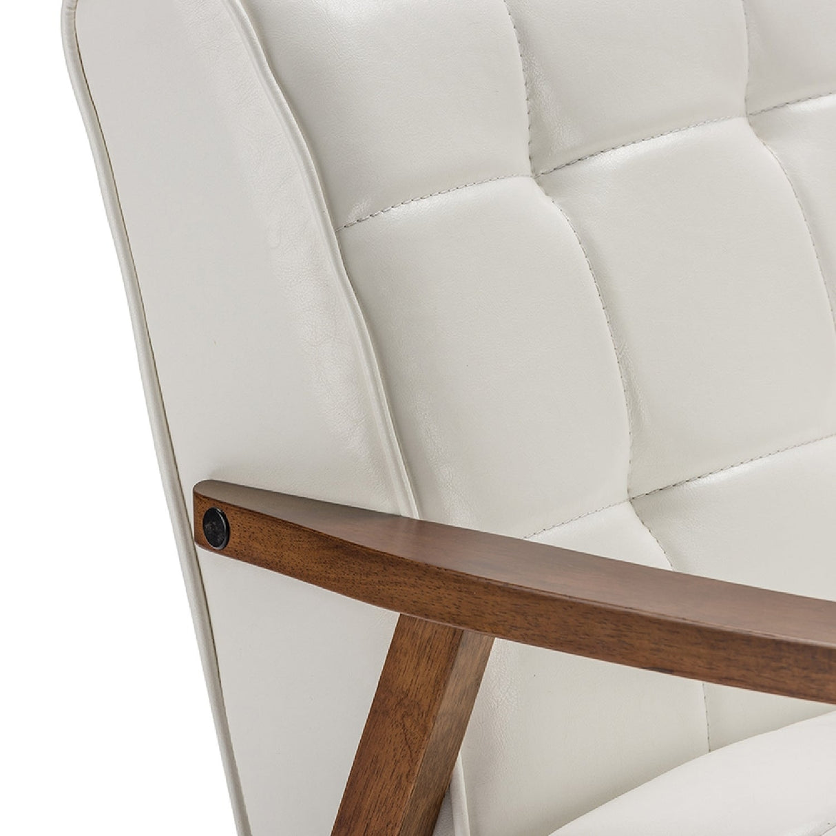   Modern European furniture - White Leather Inspired Club Chair - www.oroa.com | Oroa.com