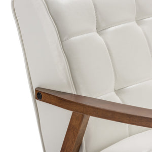   Modern European furniture - White Leather Inspired Club Chair - www.oroa.com | Oroa.com