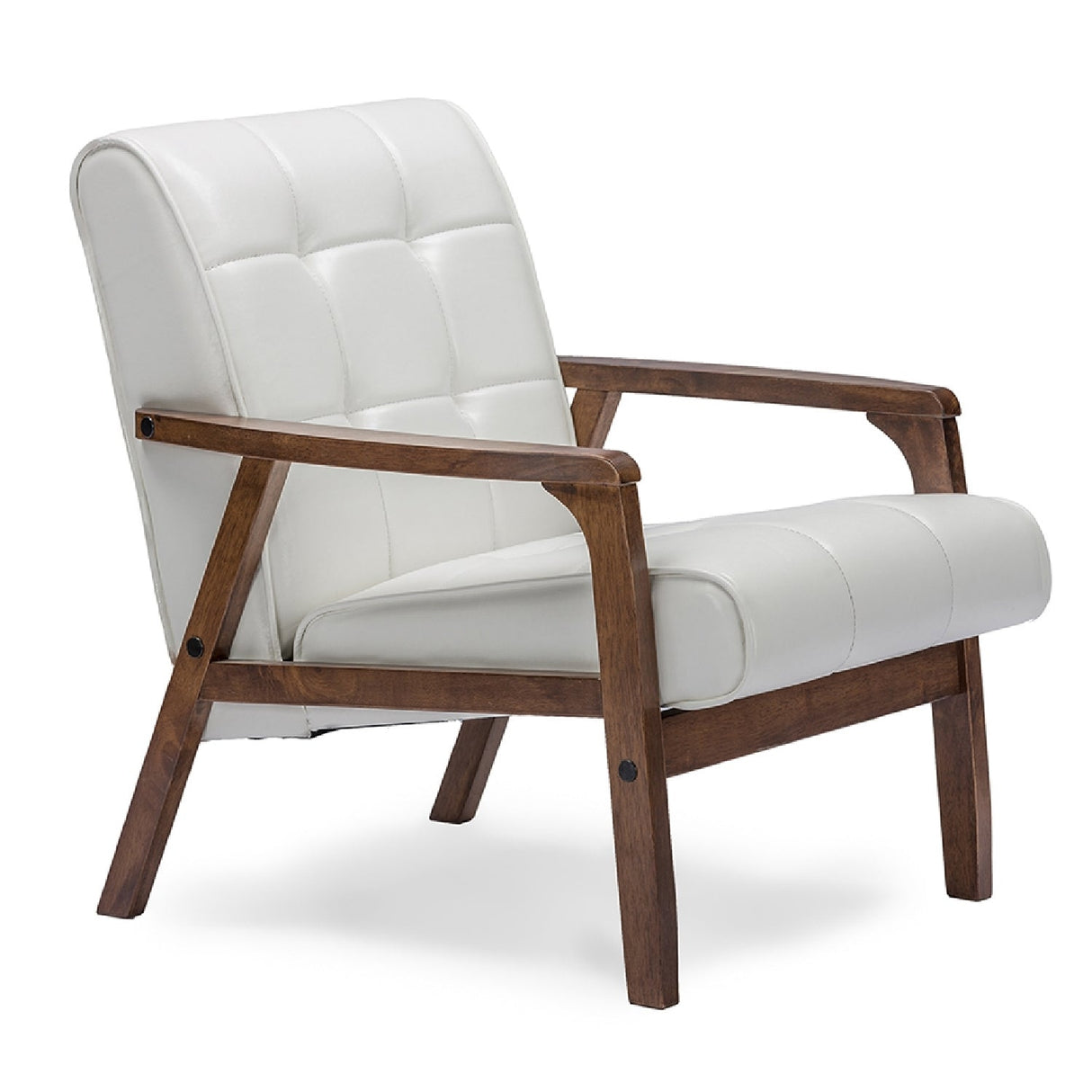   Modern European furniture - White Leather Inspired Club Chair - www.oroa.com | Oroa.com