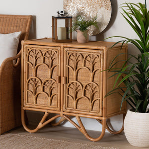   Modern European furniture - Geometrical Rattan 2 Door Cabinet - www.oroa.com | Oroa.com