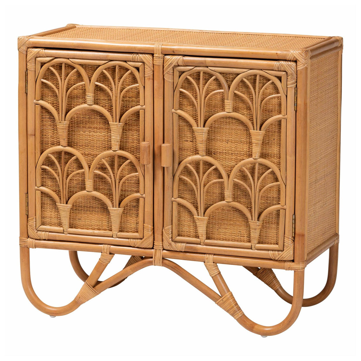   Modern European furniture - Geometrical Rattan 2 Door Cabinet - www.oroa.com | Oroa.com