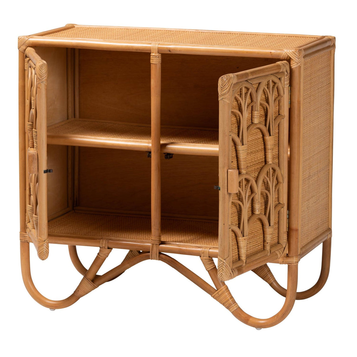   Modern European furniture - Geometrical Rattan 2 Door Cabinet - www.oroa.com | Oroa.com
