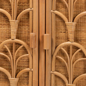   Modern European furniture - Geometrical Rattan 2 Door Cabinet - www.oroa.com | Oroa.com