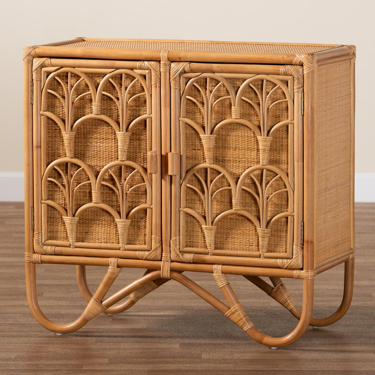   Modern European furniture - Geometrical Rattan 2 Door Cabinet - www.oroa.com | Oroa.com