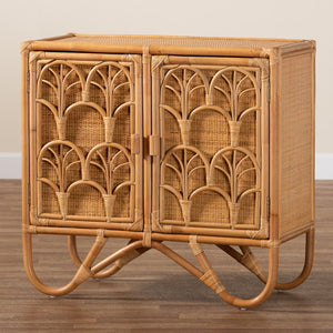   Modern European furniture - Geometrical Rattan 2 Door Cabinet - www.oroa.com | Oroa.com