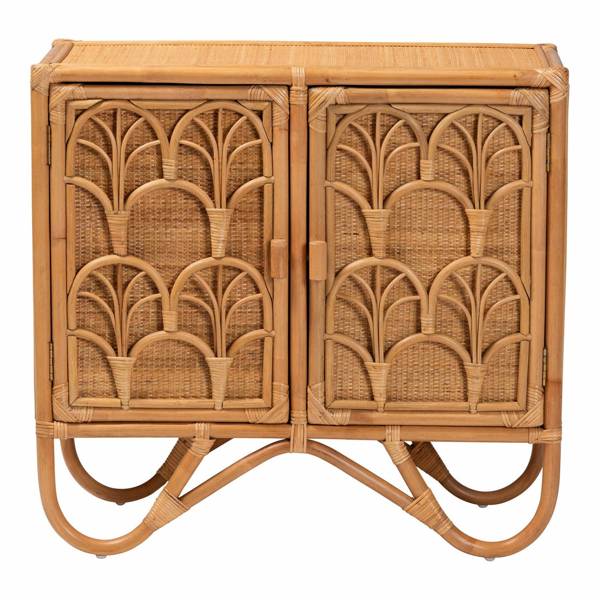   Modern European furniture - Geometrical Rattan 2 Door Cabinet - www.oroa.com | Oroa.com