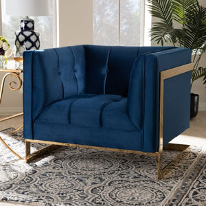   Modern European furniture - Button Tufted Velvet Accent Chair - www.oroa.com | Oroa.com