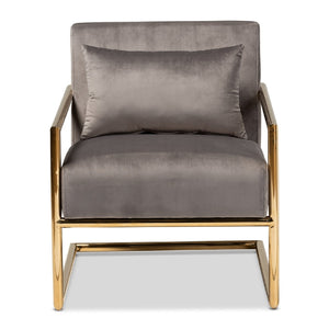   Modern European furniture - Velvet Cantilevered Lounge Chair - www.oroa.com | Oroa.com