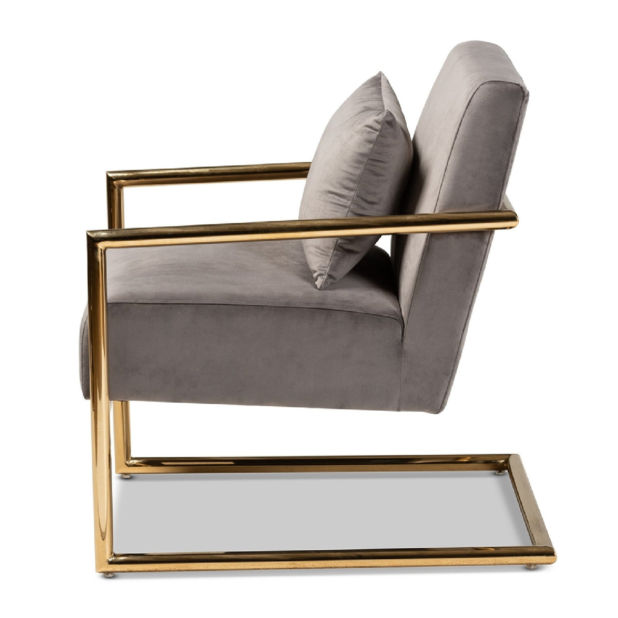   Modern European furniture - Velvet Cantilevered Lounge Chair - www.oroa.com | Oroa.com