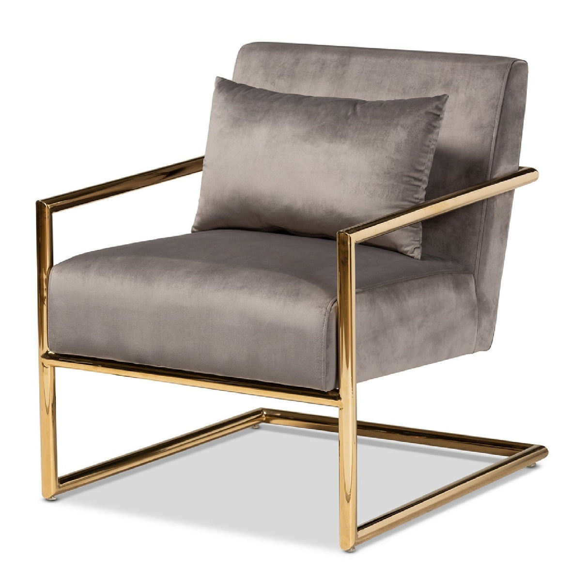  Modern European furniture - Velvet Cantilevered Lounge Chair - www.oroa.com | Oroa.com