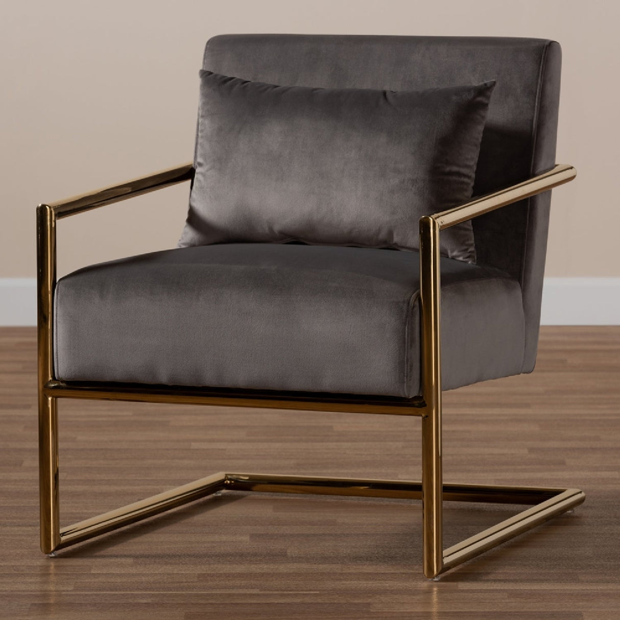   Modern European furniture - Velvet Cantilevered Lounge Chair - www.oroa.com | Oroa.com