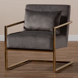   Modern European furniture - Velvet Cantilevered Lounge Chair - www.oroa.com | Oroa.com