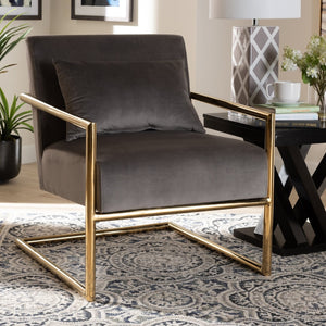   Modern European furniture - Velvet Cantilevered Lounge Chair - www.oroa.com | Oroa.com