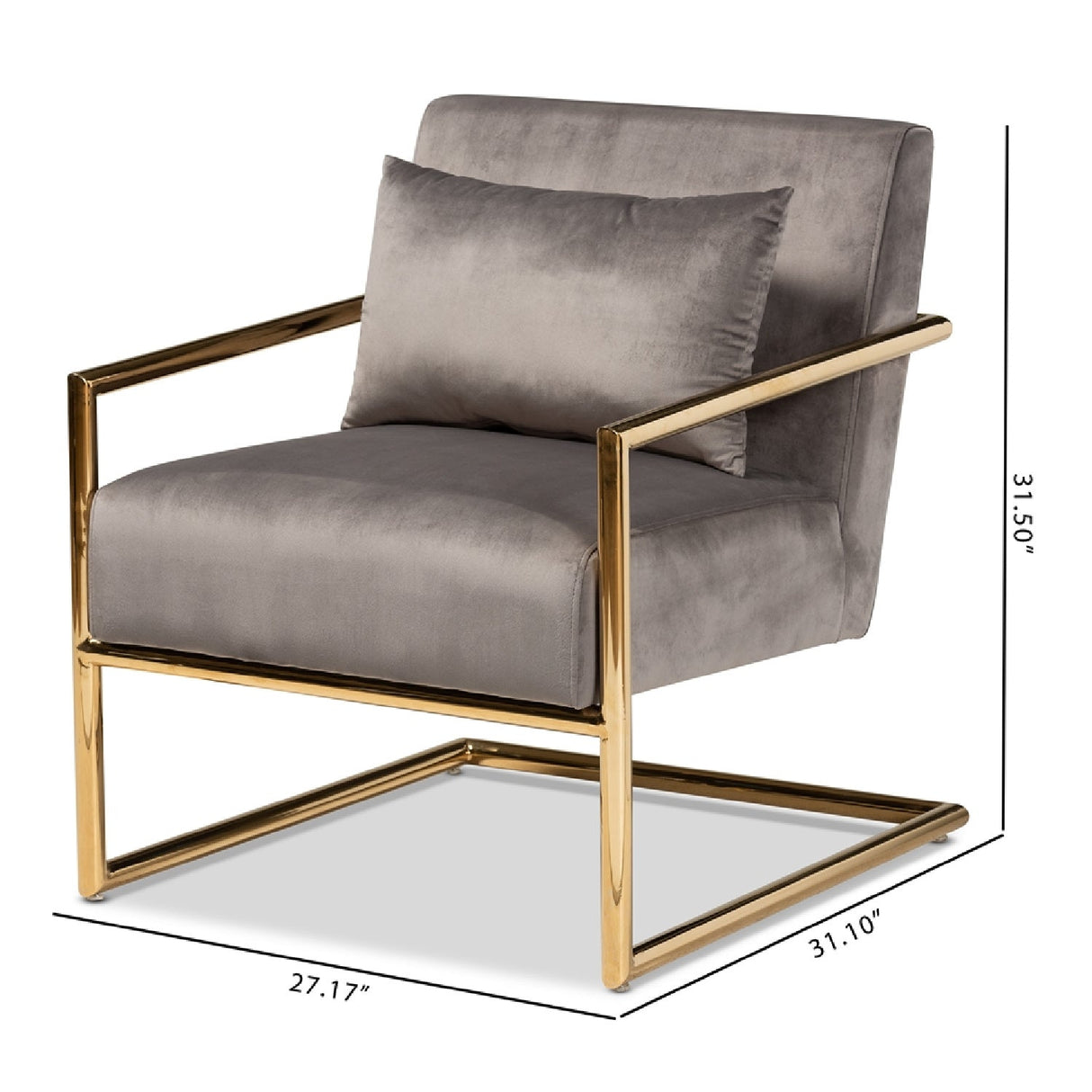   Modern European furniture - Velvet Cantilevered Lounge Chair - www.oroa.com | Oroa.com