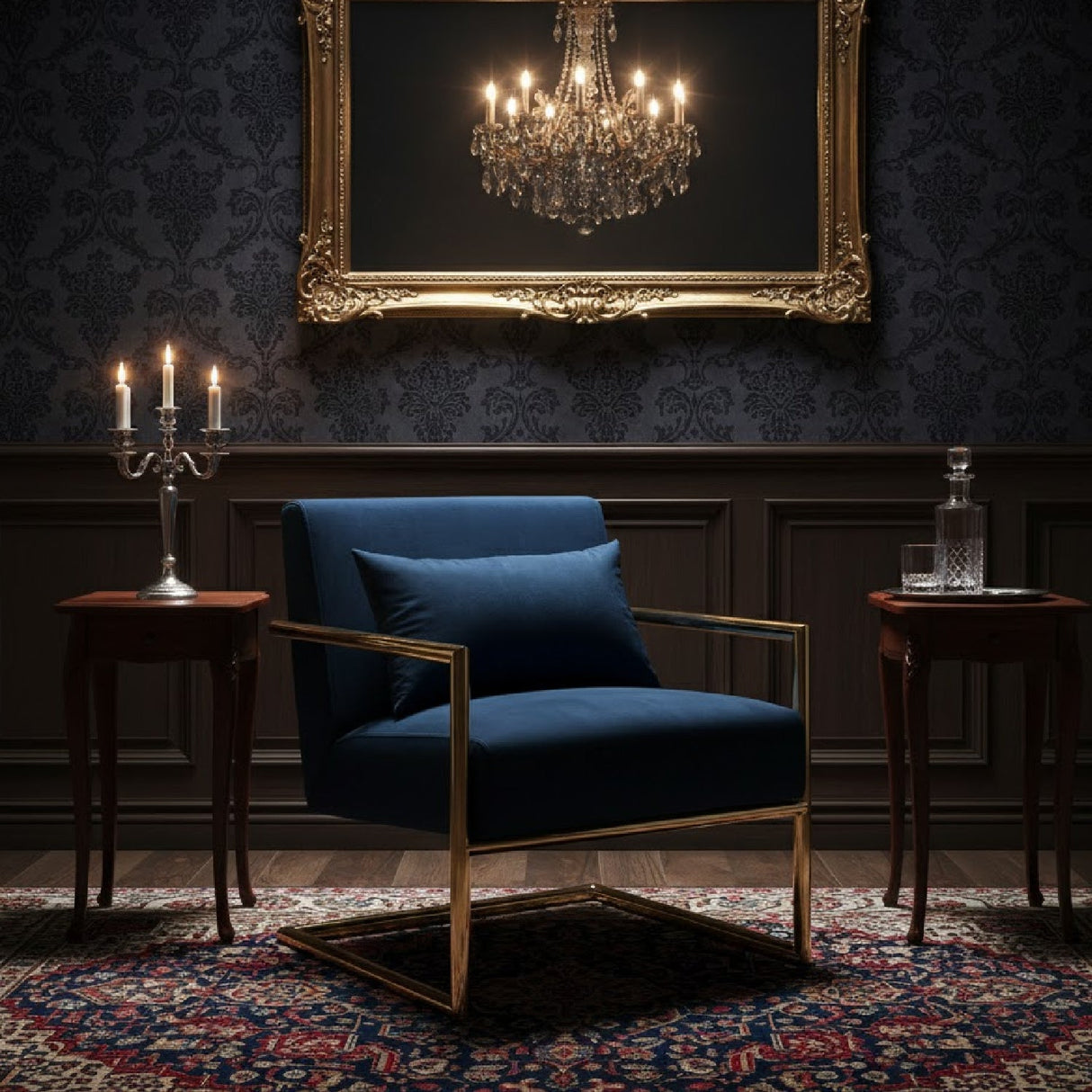   Modern European furniture - Velvet Cantilevered Lounge Chair - www.oroa.com | Oroa.com