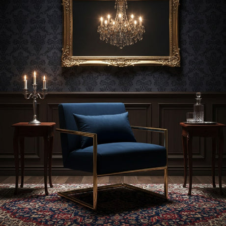   Modern European furniture - Velvet Cantilevered Lounge Chair - www.oroa.com | Oroa.com