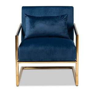   Modern European furniture - Velvet Cantilevered Lounge Chair - www.oroa.com | Oroa.com