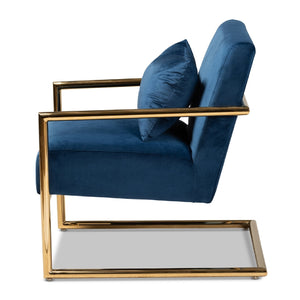   Modern European furniture - Velvet Cantilevered Lounge Chair - www.oroa.com | Oroa.com