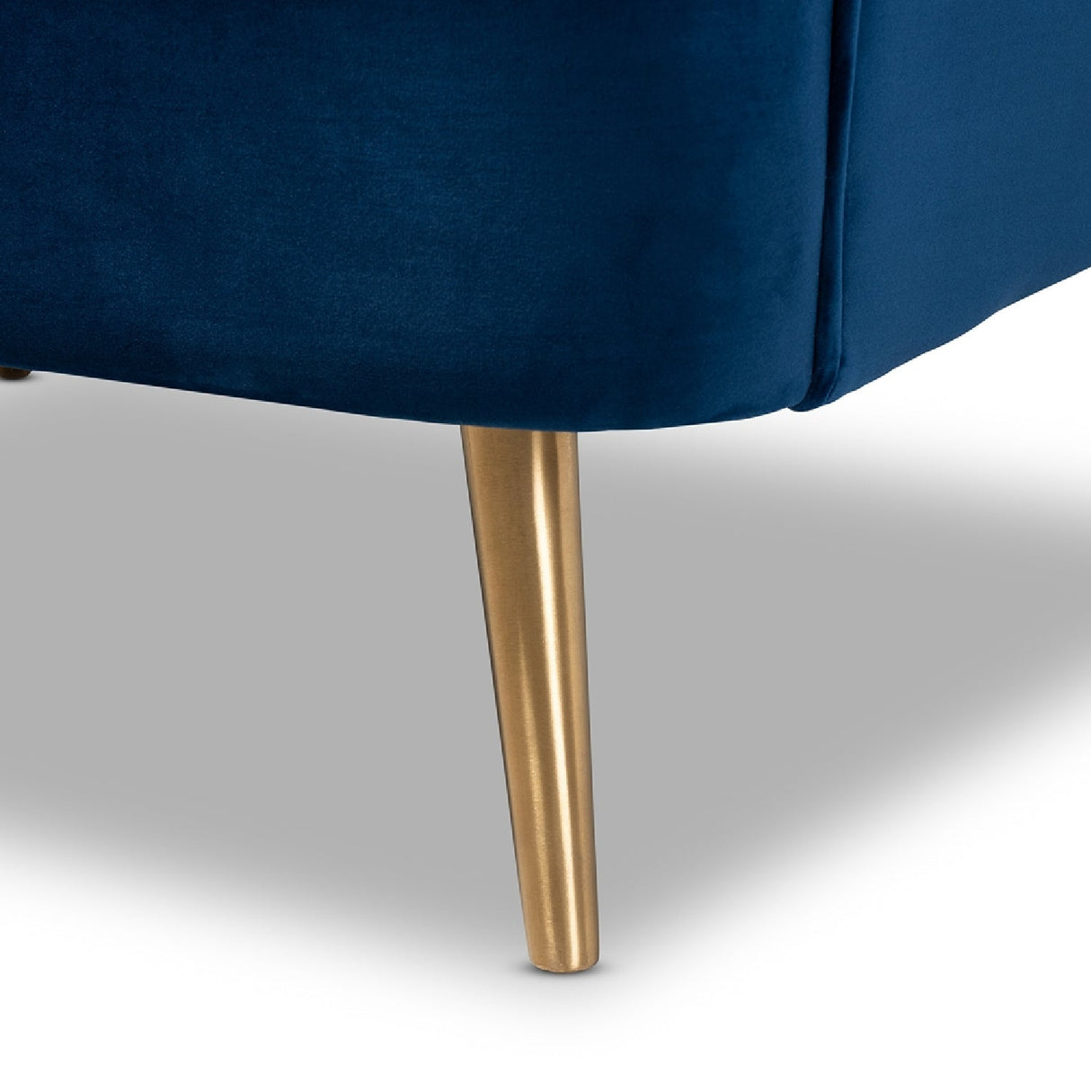   Modern European furniture - Channeled Blue Velvet Accent Chair - www.oroa.com | Oroa.com