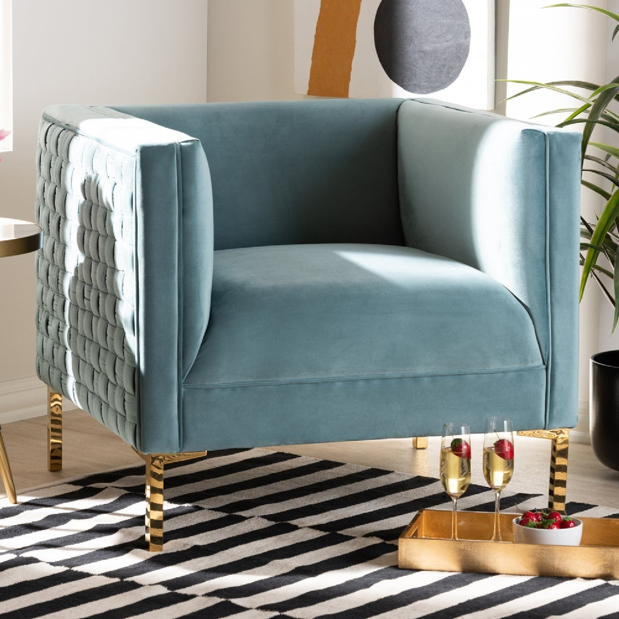   Modern European furniture - Woven Velvet Accent Chair - www.oroa.com | Oroa.com