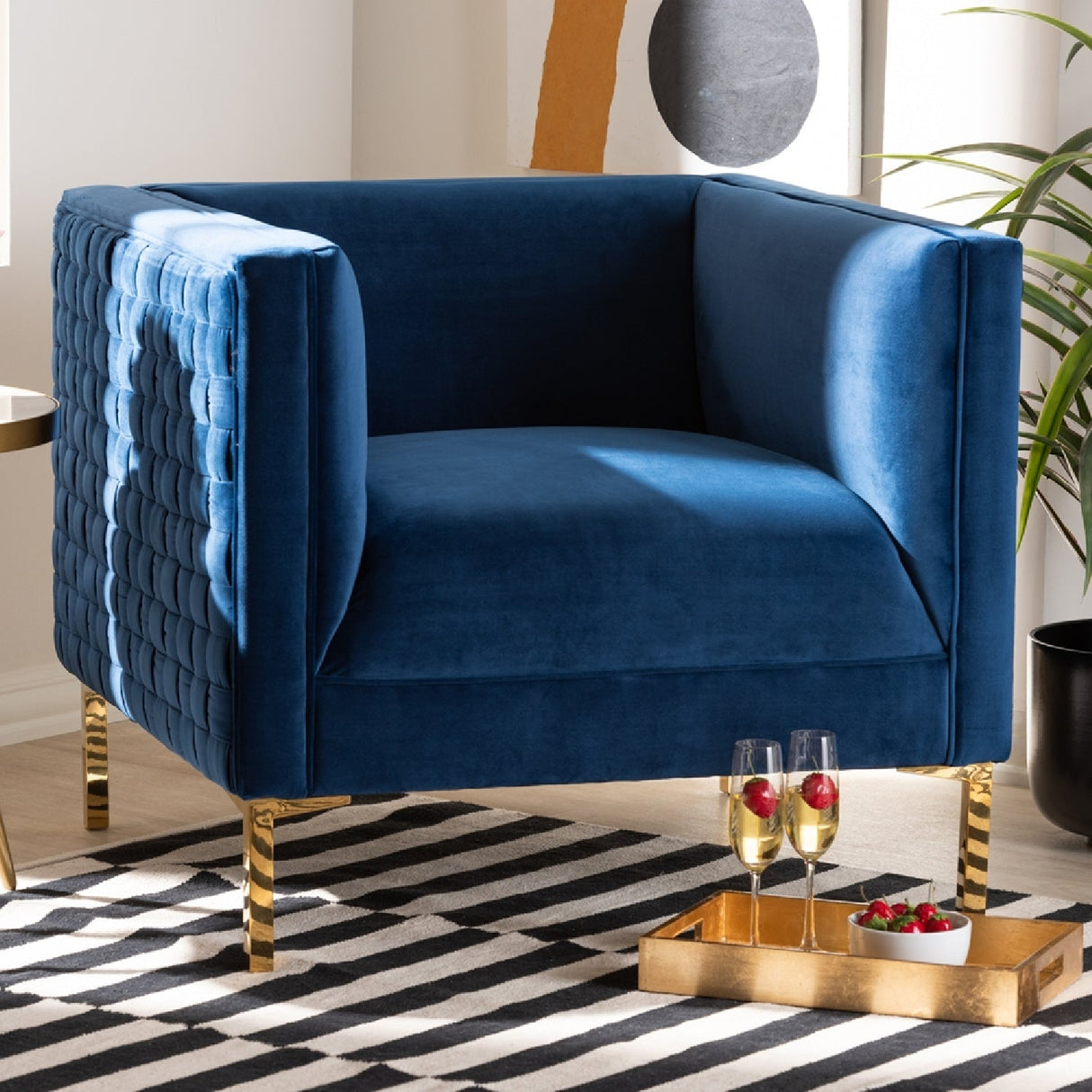   Modern European furniture - Woven Velvet Accent Chair - www.oroa.com | Oroa.com