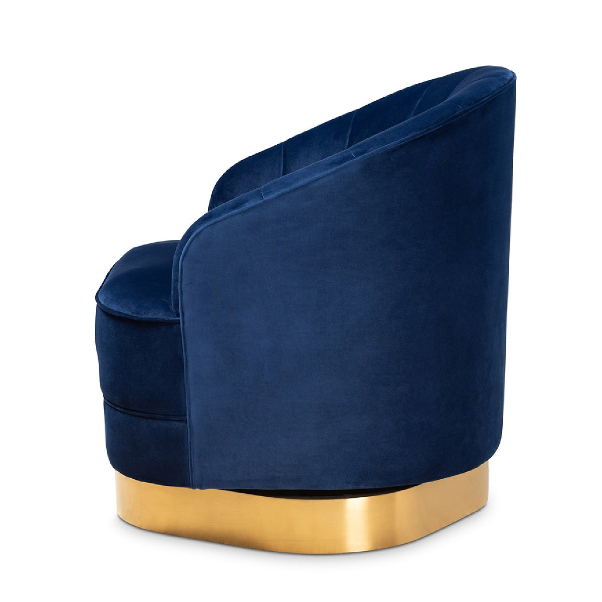   Modern European furniture - Blue Vevet Swivel Accent Chair - www.oroa.com | Oroa.com