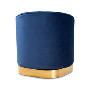   Modern European furniture - Blue Vevet Swivel Accent Chair - www.oroa.com | Oroa.com