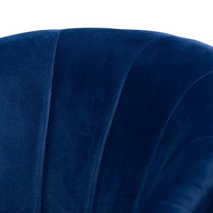   Modern European furniture - Blue Vevet Swivel Accent Chair - www.oroa.com | Oroa.com