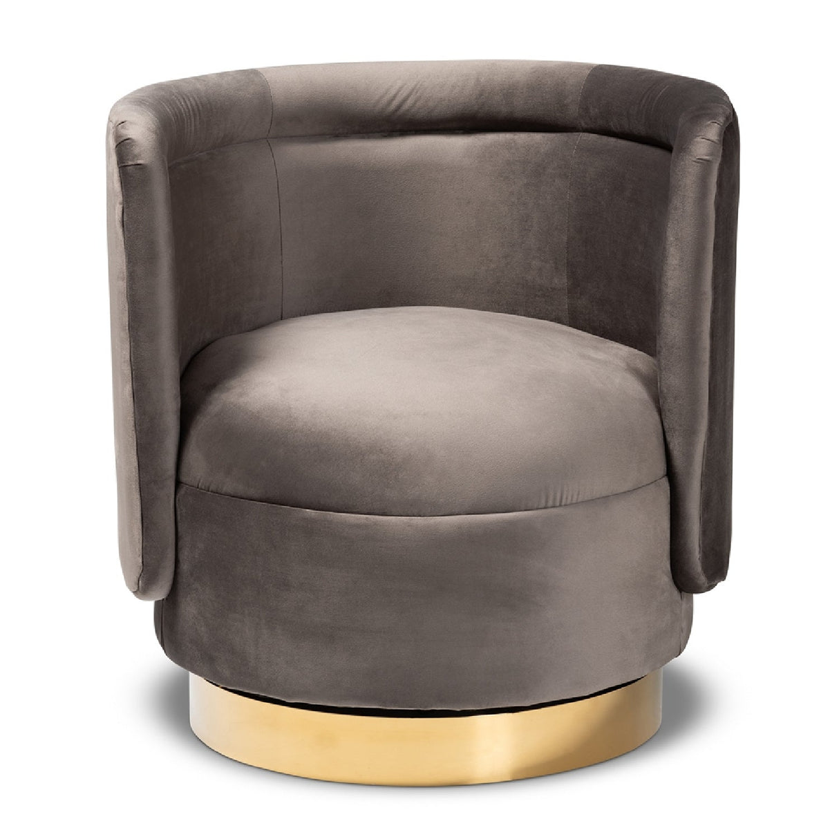   Modern European furniture - Velvet Curved Swivel Chair - www.oroa.com | Oroa.com