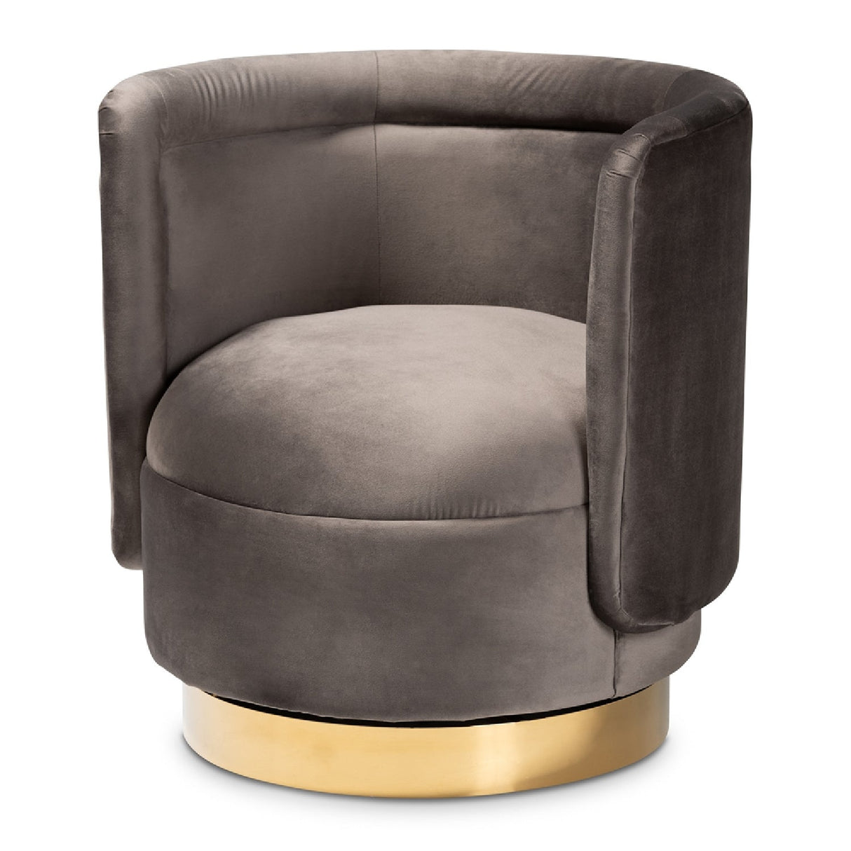   Modern European furniture - Velvet Curved Swivel Chair - www.oroa.com | Oroa.com
