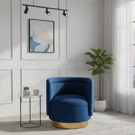   Modern European furniture - Velvet Curved Swivel Chair - www.oroa.com | Oroa.com