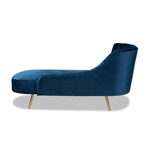   Modern European furniture - Blue Velvet Chaise - www.oroa.com | Oroa.com