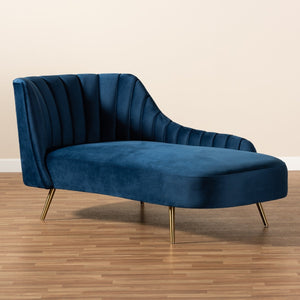   Modern European furniture - Blue Velvet Chaise - www.oroa.com | Oroa.com