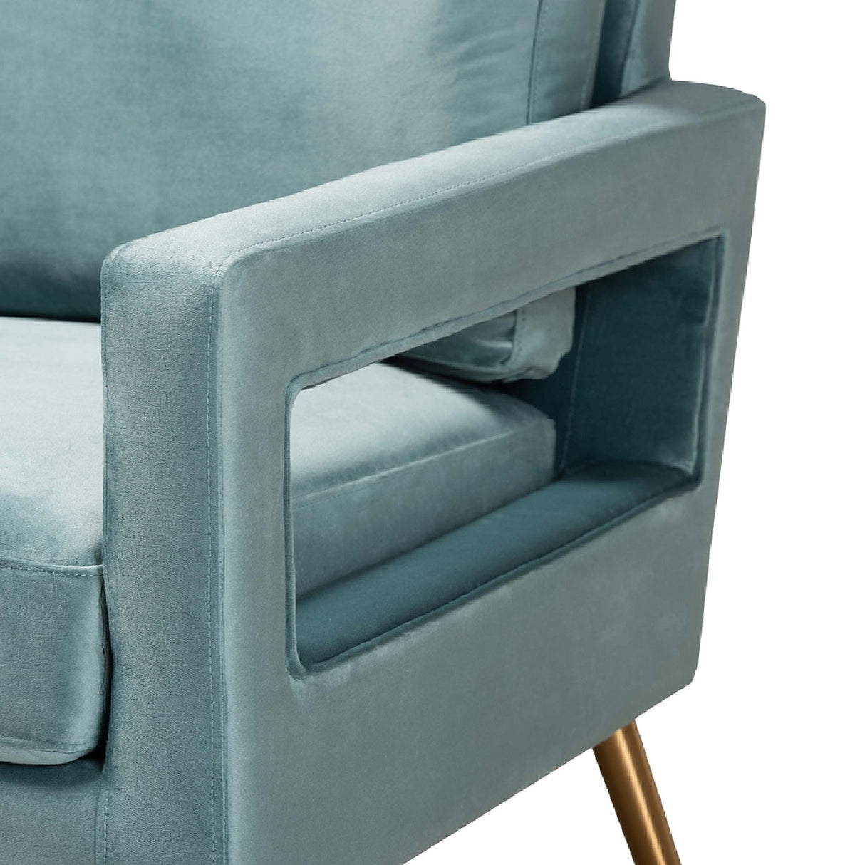   Modern European furniture - Velvet Open Armed Accent Chair - www.oroa.com | Oroa.com