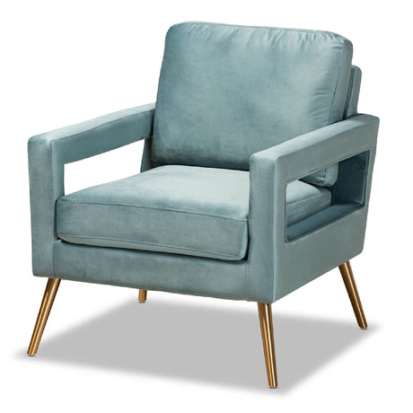   Modern European furniture - Velvet Open Armed Accent Chair - www.oroa.com | Oroa.com