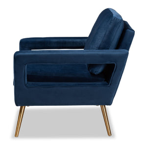   Modern European furniture - Velvet Open Armed Accent Chair - www.oroa.com | Oroa.com