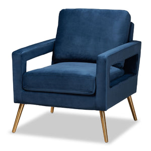   Modern European furniture - Velvet Open Armed Accent Chair - www.oroa.com | Oroa.com