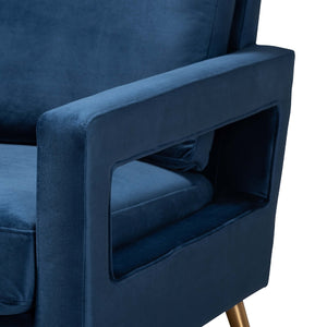   Modern European furniture - Velvet Open Armed Accent Chair - www.oroa.com | Oroa.com