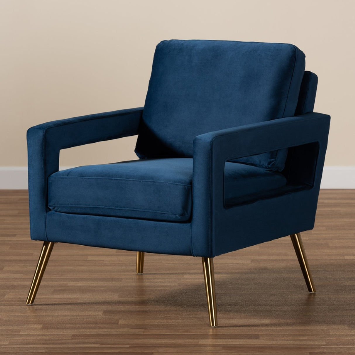   Modern European furniture - Velvet Open Armed Accent Chair - www.oroa.com | Oroa.com