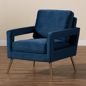   Modern European furniture - Velvet Open Armed Accent Chair - www.oroa.com | Oroa.com
