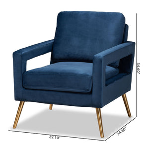   Modern European furniture - Velvet Open Armed Accent Chair - www.oroa.com | Oroa.com