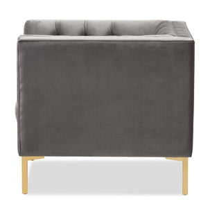   Modern European furniture - Button Tufted Velvet Lounge Chair - www.oroa.com | Oroa.com