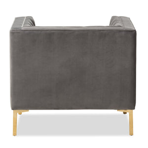   Modern European furniture - Button Tufted Velvet Lounge Chair - www.oroa.com | Oroa.com