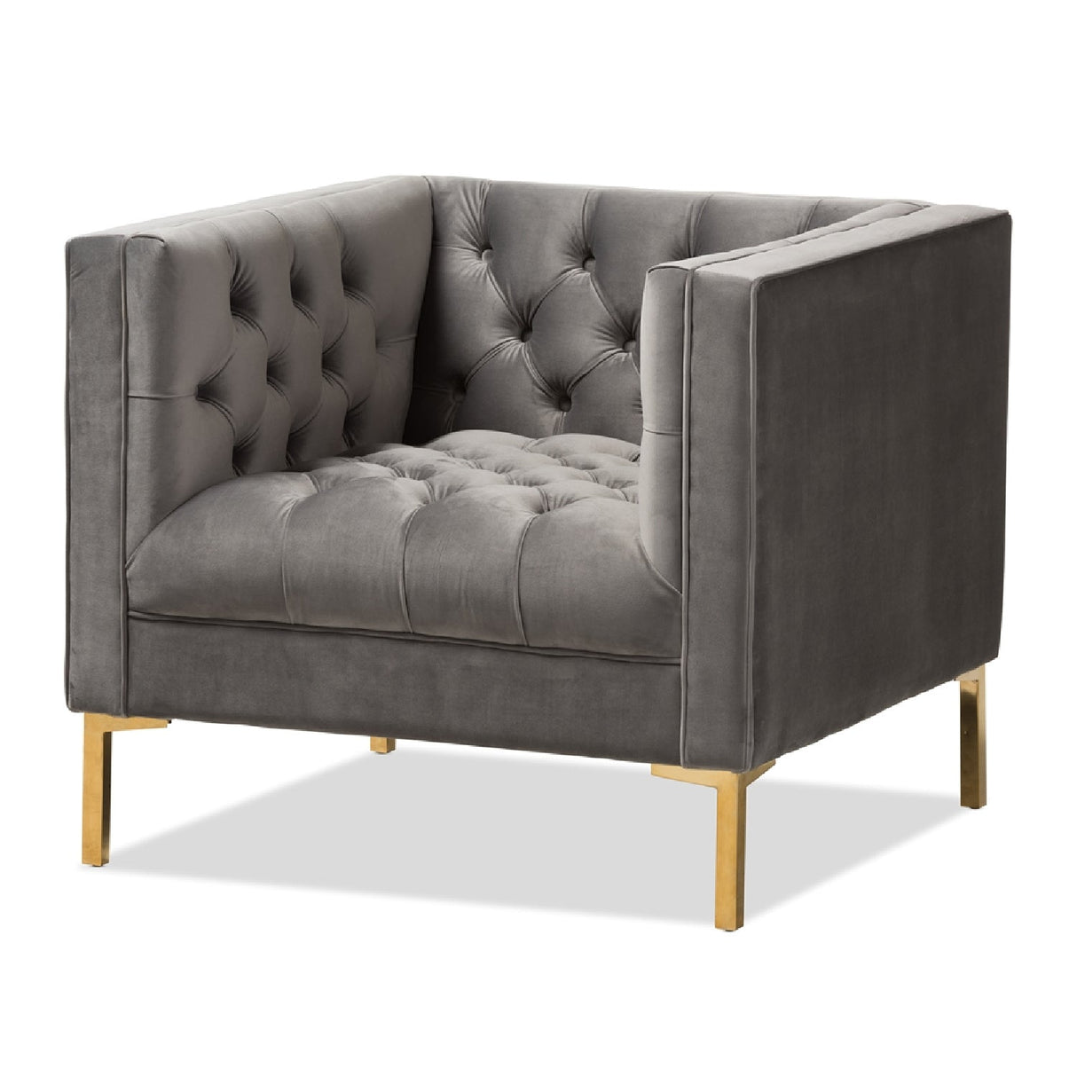   Modern European furniture - Button Tufted Velvet Lounge Chair - www.oroa.com | Oroa.com