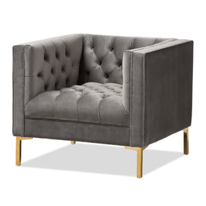   Modern European furniture - Button Tufted Velvet Lounge Chair - www.oroa.com | Oroa.com